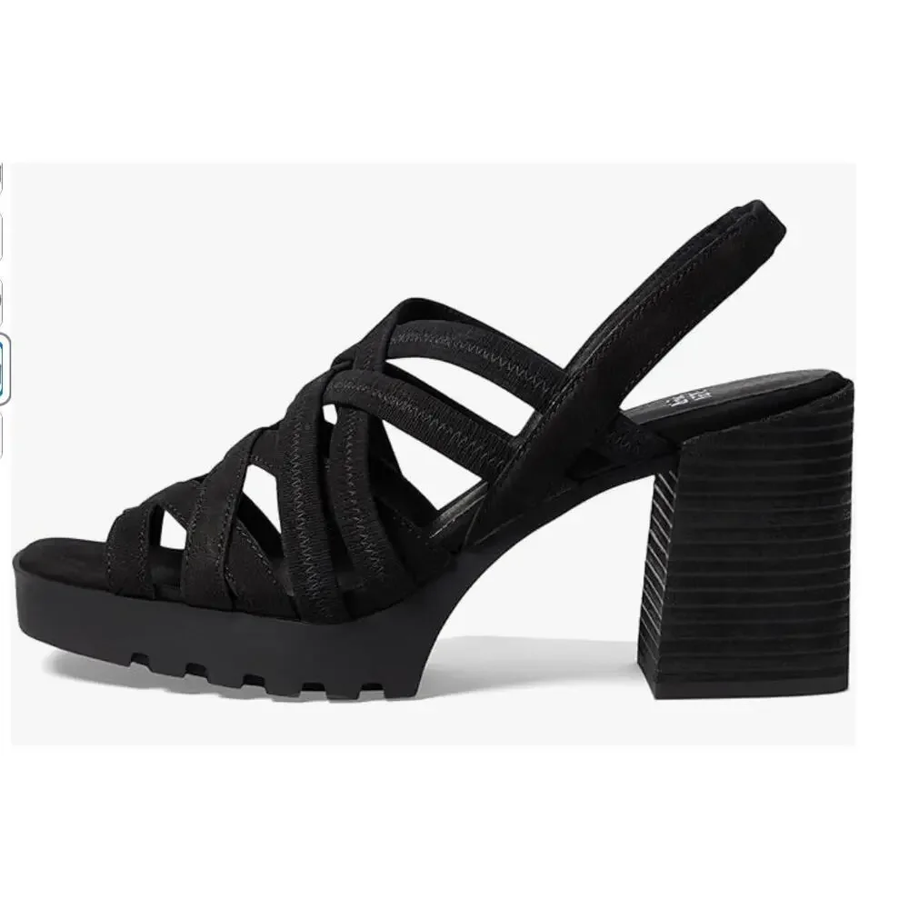 Eileen Fisher Tally Strappy Slingback Platform Sandal | Sz 5, Black New $225 - Picture 2 of 5